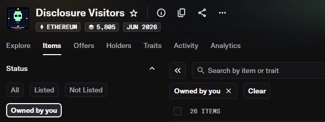 An image of a page displaying information about a website called " disclosure visitors", which allows users to access details or content from a website that has been listed for sale on a search engine, like eBay, for about 50 items within two months. It says that the website is owned by you if it has already been purchased or is currently owned by someone.