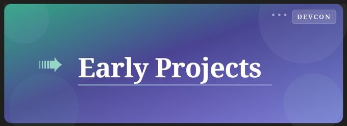 The image features a banner with purple text that reads "Early Projects" at the top, followed by an arrow pointing leftwards. Below this, there are several bullet points providing information about early projects or game development. The words "gameFi", "@RugFarmGame", and "@bloxwarsfun" appear in the image as well.