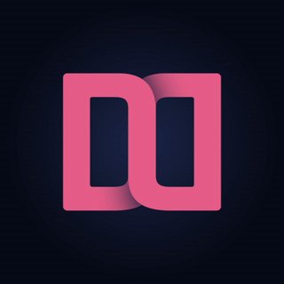 The image features a large pink "D" with two smaller pink "D's" below it, creating an illusion of a double "D". The background is black, which contrasts with the pink "D"s and makes them stand out even more. The caption at the bottom of the image reads "Tick-Tock Just 1 hour until the Vault Booster opens for all! If you'rwanting to accumulate $DYNMX, this is your best opportunity!".