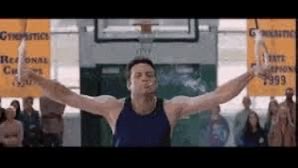 A young basketball player stands with arms outstretched, flanked by championship banners reading "Ivy Regional Champions 1992-1993" and "Ivy Regional Champions 1993-1994," suggesting a moment of triumph or dramatic scene likely from a sports film. The 307.7k view count reflects the image's widespread popularity online.