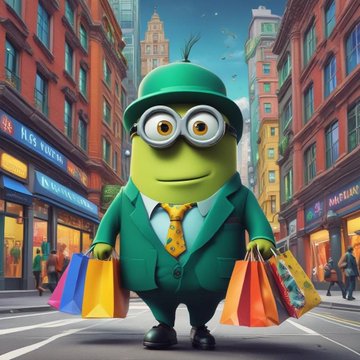 The image features a cartoon character dressed as a businessman, holding shopping bags while standing on a city street. The character appears to be wearing a suit and tie, giving off an air of professionalism. In the background, there are buildings that add depth to the scene, creating a sense of urbanity. The post associated with this image is titled "Owning a piece of the railway #EGld @MultiversX @xPortalApp #SUPERNOVA #ArgenticNetwork #AIAgent #Infrastructure #Security #Trust #Scalability #Speed #Efficiency #Solution #OnChain #2FA #Guardian #Nfts #Art #Collectables". The character's attire and the urban setting suggest that this image might be related to a post about investing in real estate or property, as it portrays a businessman dressed for success navigating through city streets.