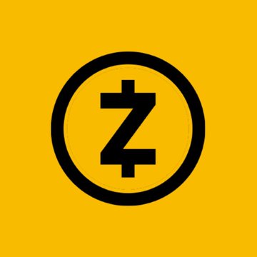 The image displays the Zcash logo—a stylized "Z" with a vertical line through it inside a black circle—set against a bright yellow background. It visually represents the Zcash cryptocurrency brand mentioned in the update about its NU7 network upgrade activation on testnet.