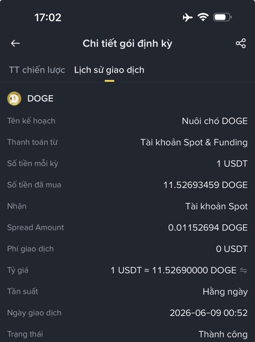 The image shows a phone screen displaying information about a cryptocurrency called Dogecoin, which is worth 11.5 Bitcoins. The text on the screen includes details such as the current value of the coin, its name, and the time when it was purchased. The post also mentions that the Bitcoin price has dropped by half since then.
