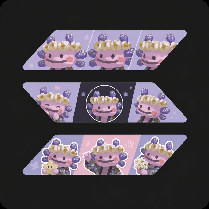 The image shows the Solana logo modified with a cute pink axolotl character wearing a flower crown, with 9 numbered/trapezoidal ad spaces overlaid on it in three rows of three, representing the auction slots for the charity fundraiser.