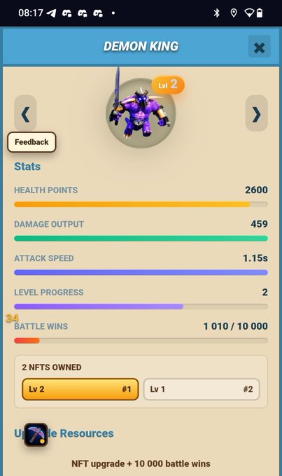 The image shows a screenshot from a mobile device displaying information about a game called "Peak Clash of Perps Trader". The game has been rated as "High" by users, indicating that it is well-liked among players. The game's rating system suggests that it is suitable for all ages and can be enjoyed by a wide range of people. The screenshot also includes information about the game's progress, such as the number of successful raids completed (100) and the total number of raids attempted (2). Additionally, there are details about the trading competition in the game, including the number of players involved (2), the number of trading partners (3), and the number of trading items (1). The post also mentions that the game has been updated with new resources.