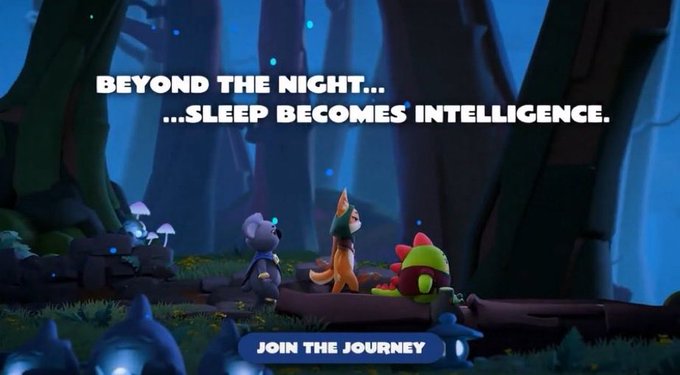 The image features an advertisement for a video game that promotes the idea of joining a journey or participating in a challenge. The background shows a forest with trees and mushrooms, creating a sense of adventure and exploration. The text at the bottom of the image encourages players to join the journey by providing information about how using the product can lead to rewards and future opportunities. This message emphasizes the connection between action (playing the game) and its potential benefits or outcomes in terms of personal growth, learning, or even career advancement.
