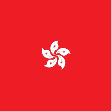 The flag of Hong Kong, featuring its distinctive white five-petal Bauhinia flower emblem on a red background, accompanies a story about a former Hong Kong banker convicted of cryptocurrency bribery and fraud involving falsified letters of credit.