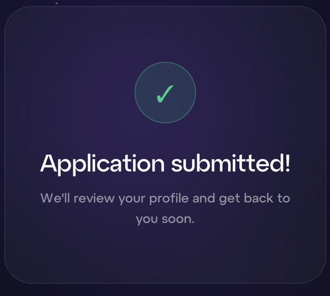 The image shows a sign with an application form for Haven, which has a green checkmark next to the "Submitted" box. The text above the checkmark reads "Application Submitted!". This indicates that someone has completed the application process and is ready to be notified about their status or progress in the application.