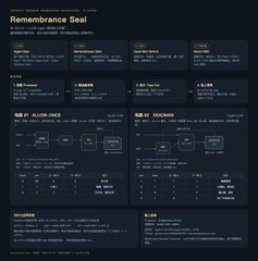 A dark-themed infographic titled "Remembrance Seal" displays various data fields and charts with Japanese text detailing historical statistics.
