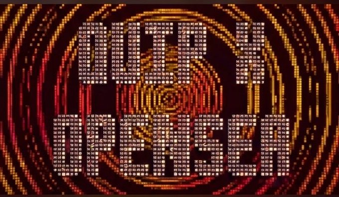 The image features an artwork or poster with neon letters spelling out "Outer X Opener" in bold, vibrant colors of yellow and orange against a black background. There's also some text that reads, "Quip actually wired real Quantum hardware into the mint process for Quantum Echoes instead of just dropping an NFT collection and calling it 'quantum." This suggests that the image represents a futuristic concept or theme related to technology, art, or even cryptocurrency.