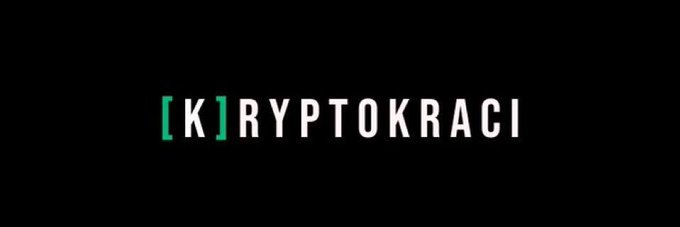 A black screen displaying the text '[K]RYPTOKRACI' in green and white letters.