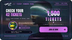 The image is a promotional banner for "124" (TICKET REWARD POOL), offering a chance to "CHECK YOUR 42 TICKETS" with 1,600 tickets total and a June 2 join deadline. It appears unrelated to the post, which discusses Bitcoin's sharp 10.67% price surge from $64,000 to $71,000 within 24 hours, sparking renewed excitement in crypto circles with the rallying cry "牛回速归!" (The bull has returned!).