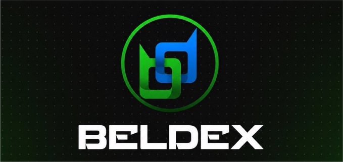 A logo featuring interlocking green and blue letters enclosed in a green circle, with the word "BELDEX" displayed in large white letters below.