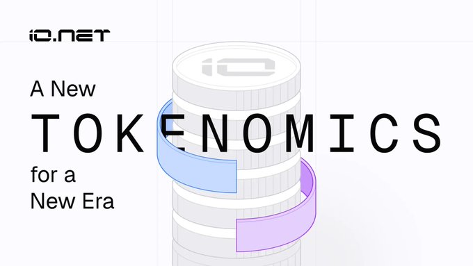 The image features a stack of coins, with one coin being larger than the others. The text "io.net tokenomics" is written above the stack of coins, indicating that this is related to the concept of tokenomics.