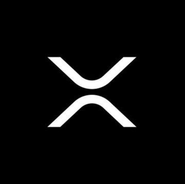 The image shows the XRP logo (a white stylized "X" on a black background) representing Ripple's cryptocurrency, which is the 12th largest stablecoin network following a recent 13% rise in stablecoin supply on the XRP Ledger, overtaking Stellar as noted in the headline.