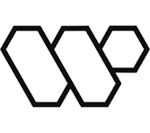 The image features a logo for a company named "Wall Chain" with a black and white design. The logo consists of three overlapping hexagons, each containing a letter "W", creating an abstract representation of the word "Wall". The letters are arranged in a way that they overlap each other, forming a unique visual effect. The image is set against a plain white background, which highlights the contrast between the black and white elements of the logo.