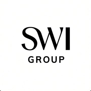 The image displays the SWI Group logo in bold black text on a white background. This branding corresponds to the company mentioned in the post, which has secured €800 million ($895 million) in funding to expand AI infrastructure by repurposing former bitcoin-mining facilities.