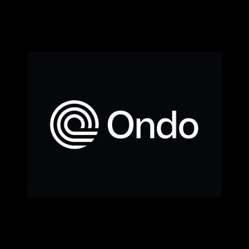 A minimalist black logo screen displaying the word 'Ondo' next to a circular swirl icon.