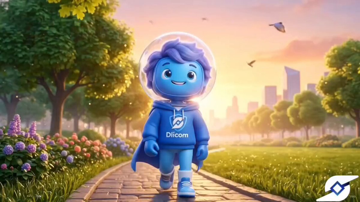 The image features a cartoon character dressed as an astronaut walking down a path with flowers around them. The character appears to be smiling, suggesting they are enjoying their walk or perhaps contemplating something important. In the background of the image, there's text that reads "Every journey starts with a single step. Just like this morning walk, Dlicom is moving forward every day building opportunities, connecting communities and shaping the future of Web3. Together, we're not just watching innovation happen we're helping create it". The cartoon character seems to be walking on a path in front of a cityscape or park setting, which adds context to their journey.
