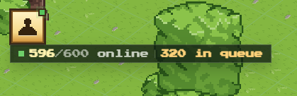 ?"The queue is currently active at play farm town gaming, with an online rating of @320 in queue."