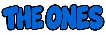 A stylized graffiti-style text graphic reading 'THE ONES' in bold blue letters with black outlines on a white background.