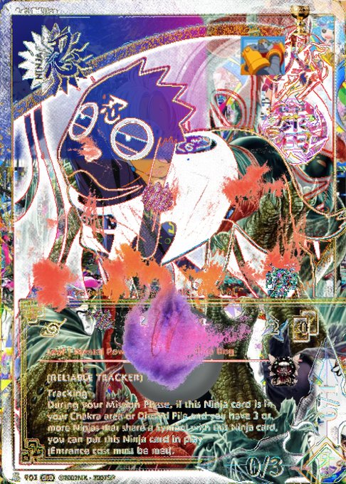 The image features an artful card with a purple background, featuring a cartoon character wearing a white shirt that has a face. The card also includes text about a trading card game called "Card NFT 2: ↓". The card is described as being sold out in about an hour and is open to everyone at the launch. It is also mentioned that the cards were minted within the last 24 hours, making them available for purchase immediately after release.

The post includes a link to the original image of the card, which can be found on the bottom right corner of the image. The text in the image suggests that the trading card game "Card NFT 2: ↓" is an open-world game with no restrictions or limitations, and it has been sold out within about an hour. This implies that the game offers a unique experience for players due to its limited availability and the fact that it was minted in just 24 hours.