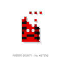 The image displays a pixel-art style animated icon resembling a black and red structure or character with a blunt weapon, accompanied by the text "BOUNTY BOUNTY - FIX #175399" at the bottom. This pixel-art graphic visually represents the concept of a bounty being claimed or fixed, aligning with the post's message that 2 out of 10 bounties have been claimed, referencing the associated Ethereum transaction.