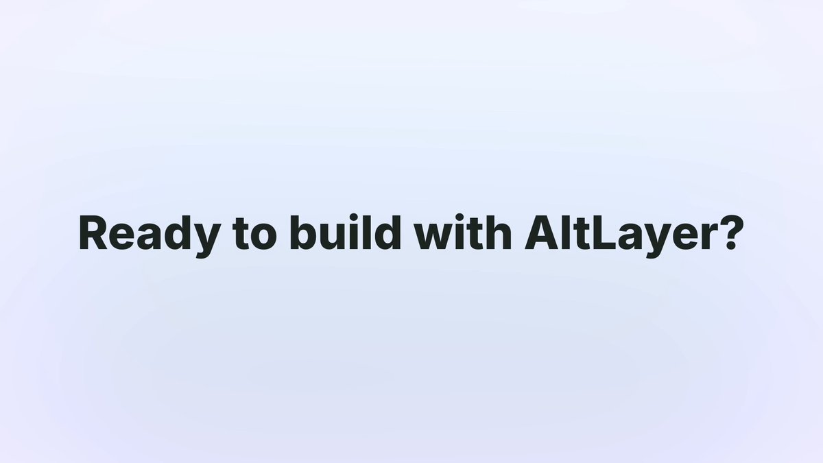 Bold text reading "Ready to build with AltLayer?" on a clean white background.

The image serves as a call-to-action that complements the post's overview of AltLayer's ecosystem, encouraging viewers to engage with the suite of AI and Web3 tools (AltLLM, AltClaw, and 8004scan) just described.