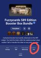A promotional banner for a 'Fuzzguards 589 Edition Booster Box Bundle' featuring card game booster boxes against a blue background with a large red number 6.