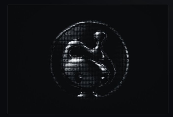 A pixelated, dark metallic rendering of the Galxe (GAL) cryptocurrency logo, featuring its distinctive stylized design on a black background.