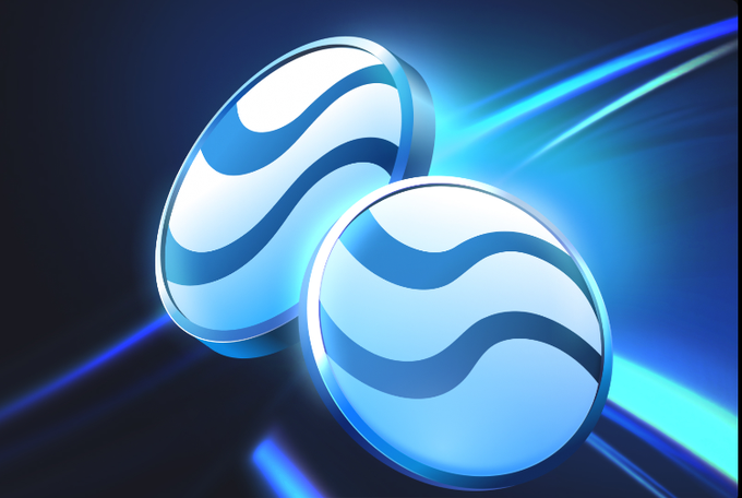 The image features two blue circles with white swirls inside them against a dark background. The text "Good morning" is also present in the image.