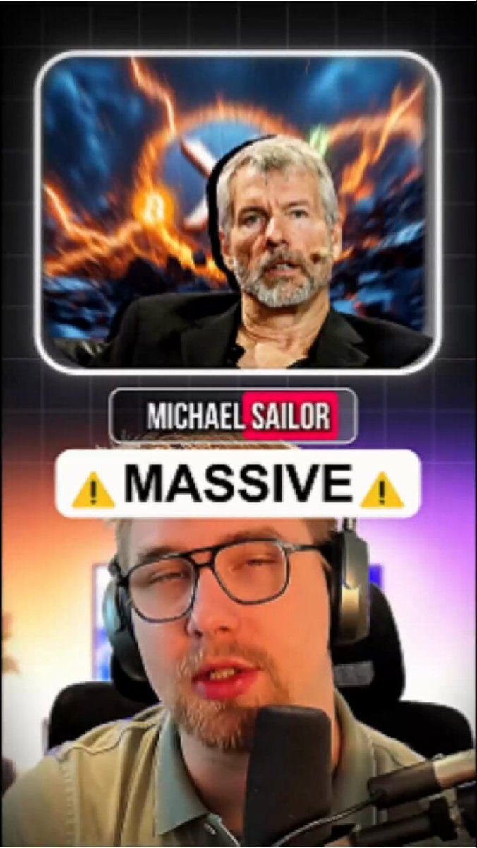 The image features a man wearing glasses, with his face displayed prominently against a black background. The caption of the image reads "BREAKING: Michael Saylor Just FLIPPED | $XRP Holders You BETTER Watch This!". The main focus is on the man's facial expression and the text that says "Michael Sailor".