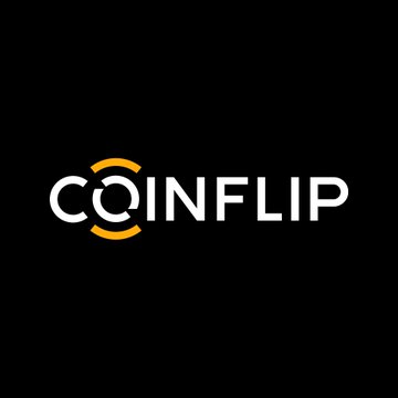 The image displays the CoinFlip logo, featuring the company's name in white text with an orange circular design element, set against a black background. This branding relates to the news that Washington state regulators are seeking to revoke CoinFlip's license and fine the crypto kiosk operator approximately $1 million for alleged anti-money laundering failures and harm to seniors.