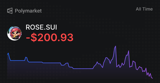The image shows a screenshot of a Polymarkt dashboard, which appears to be used for trading cryptocurrency. On the dashboard, there are lines and a curve that represent data points or trends related to the trading activity. The text at the bottom of the screen is about losing money, which could indicate a downward trend in cryptocurrency prices or the occurrence of a financial loss during the trading process.