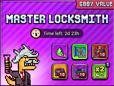 The image features a cartoon character wearing a suit, holding a sword, with a purple background that includes text about a new resource being unlocked in Craft World. The caption reads "Craft World continues to upgrade its economy and player progression! New Resource Unlocked". This suggests that there is an exciting new feature or item available for players to collect and use within the game, which could be related to crafting, farming, or other activities.