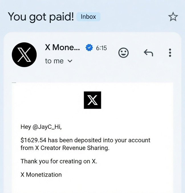 The image shows a message from someone named JayC.H., who has sent money to another person, Xone. The message reads "Mọi nỗ lực đều đâp xứng đáp xộc cùng nhau cố gắng chia sẻ thông tin hữu ích nhé anh em". The message is written in a black and white color scheme, which adds to the overall aesthetic of the image.

The post also includes a link that reads "You got paid!". This could be a payment for work done by someone named Xone or simply a message from JayC.H. expressing gratitude towards their friend.