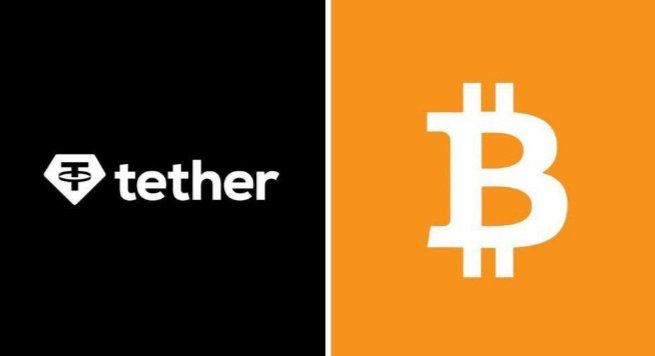 The image features the Tether (USDT) logo on a black background alongside the Bitcoin (₿) symbol on an orange background, visually representing the crypto liquidity event. This pairs with the news of $1 billion in newly minted USDT flowing into the market, signaling a major Bitcoin liquidity injection.