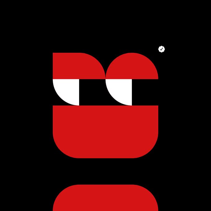 A minimalist graphic on a black background featuring red and white geometric shapes forming an abstract face-like design with a registered trademark (®) symbol in the upper right corner. The bold, high-contrast artwork evokes Jack Butcher's signature aesthetic, with the post humorously lamenting someone paying $10,000+ for one of his abandoned pieces.