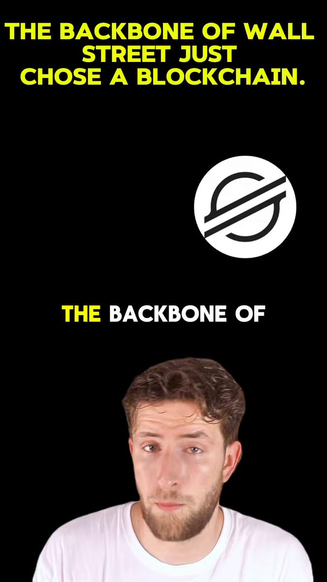 "The Backbone of Wall Street Just Chose a Blockchain @StellarOrg $XLM".