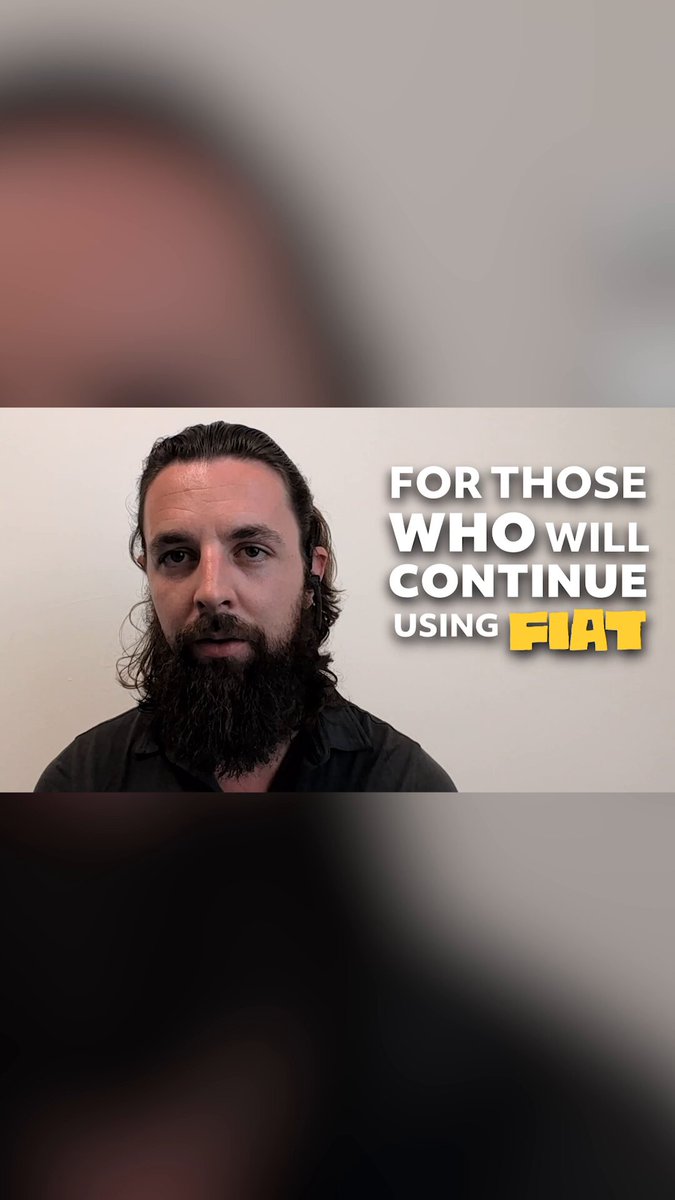 The image features a man with a beard wearing glasses who appears to be talking about privacy issues related to self-ownership and freedom. The caption reads "For those who will continue using Fiat", which suggests that the discussion might be about Bitcoin or other digital currency, as well as the implications of these forms of currency on privacy concerns.