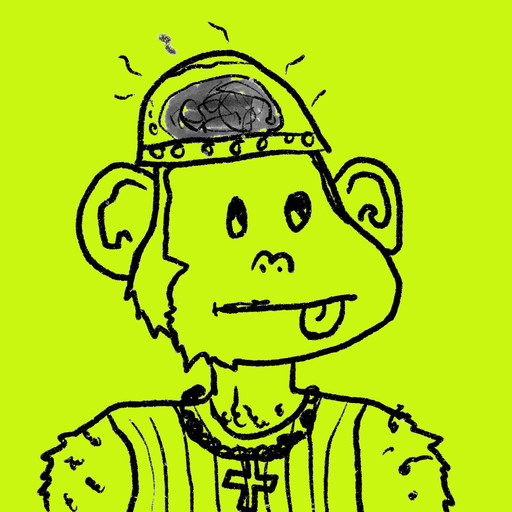 A crudely drawn cartoon monkey wearing a backwards cap and a cross necklace sticks its tongue out against a bright green background, matching the "holder rekt rascals" meme theme of a smug, defiant primate.