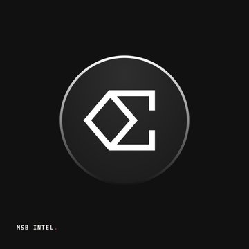 A black background displays a circular logo with a stylized geometric design, with 'MSB INTEL' text in the lower left corner.