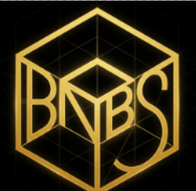A gold hexagonal logo containing the text 'BNBS' on a black background.