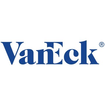 The image displays the blue VanEck logo with a registered trademark symbol, representing the investment management firm referenced in the post about VanEck's bullish $200 billion Bitcoin price prediction and its recommendation for clients to gradually accumulate Bitcoin positions.