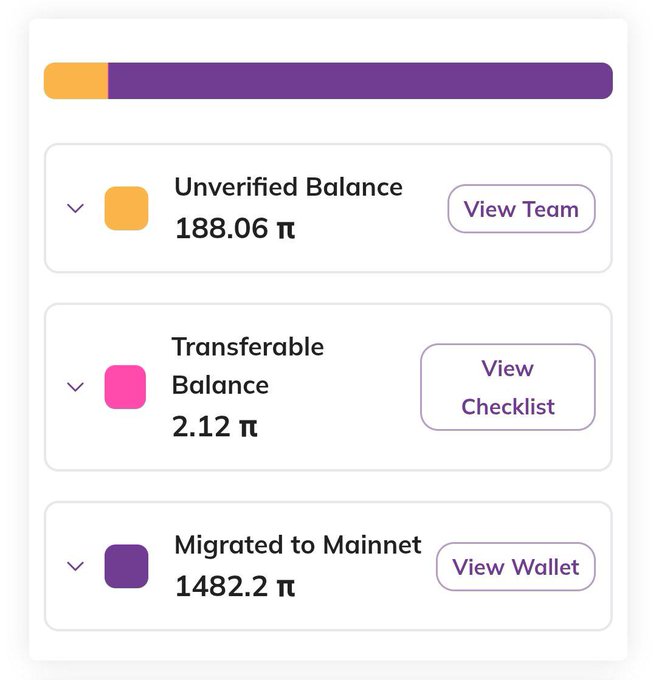 The image shows a cell phone screen with various app icons, including three buttons that appear to be related to a balance calculator or app for transferring funds between different accounts. The text displayed on the screen indicates that the user's account has been successfully migrated to a random person in their wallet.