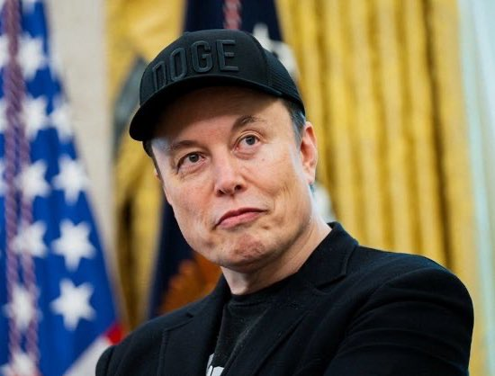 Elon Musk wears a black "DOGE" cap, referencing his leadership of the Department of Government Efficiency. The image accompanies a post highlighting that Musk's personal net worth rivals Bitcoin's entire market cap, underscoring the post's "we are still so early" message about his massive wealth and influence.
