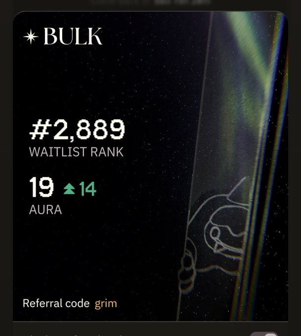 "The post includes a black screen background with white text indicating that a bulk trade for aura distribution has been completed this week."