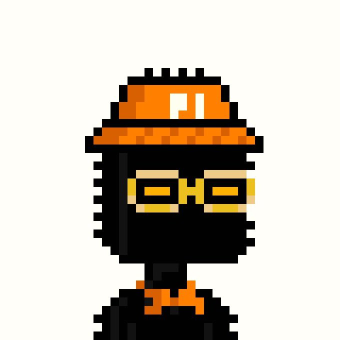 The image features a unique digital art piece that resembles an anthropomorphized robot wearing glasses, orange goggles, and a black hat with white lettering. The person's face is visible through the glass lenses of their eyes, creating an intriguing visual effect. The background appears to be a solid white color. Additionally, there is text included in the image: "Gm Legends! NFTs are back #0xjeeters_ and @tyretroe". This adds context to the art piece, suggesting that it could be related to a recent post on social media or an art community event discussing the robot or the character's creator. The main focus of the image is the artwork itself, drawing attention to its intriguing details, such as the goggles and the hat, while also highlighting the interaction between the viewer and the piece.