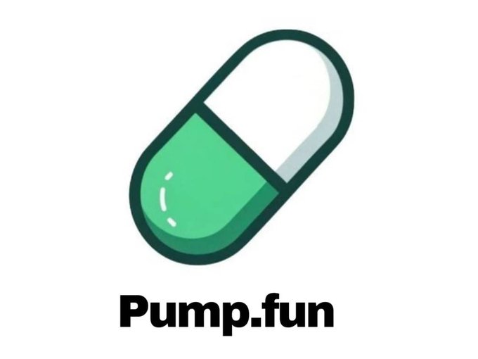 The image features a green pill with white edges, which appears to be a medication or supplement. The text "PumpFun" is written below the pill, possibly indicating an advertisement for a platform that rewards users for performing tasks related to pumping fun activities. However, there are concerns about the use of this functionality, as it could potentially be used for illegal purposes.