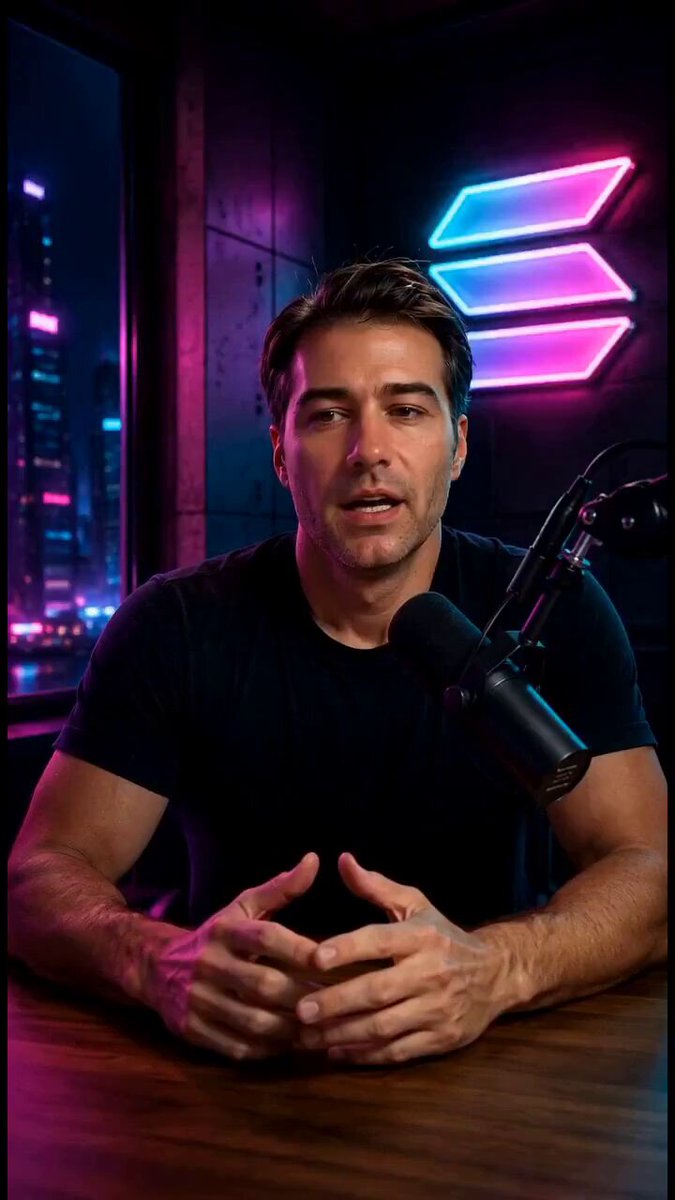 The image shows a man sitting at a table with his hands crossed over his chest while wearing a black shirt. The background features neon lights that create an urban atmosphere, and there are three square signs hanging above him. The text "Your explorer shows you bytes. Not what they mean. Paste any Solana account - mainnet, devnet or testnet" is written in the image, which suggests that the man might be discussing something related to cryptocurrency or blockchain technology.

The post also mentions a specific example of how to view the raw bytes field from a Bitcoin address. The image does not provide enough information about this particular example, but it seems like the main focus should be on understanding the concept behind the image and its connection to the Solana project.